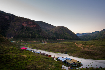 Lake  Mountain Mae Ping National Park ,Li,Lamphun,thailand.の写真素材