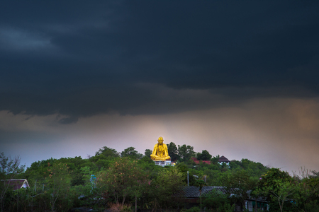 Wat Doi ti. Big Buddha built in approximately 2011 to the attraction of Lamphun,Thailand.の写真素材