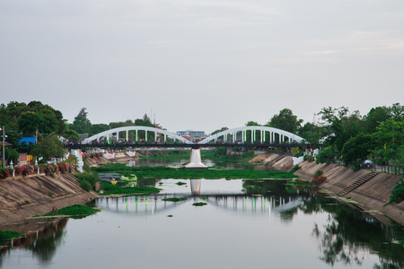 Raatchada Bridge,lampang,thailandの写真素材