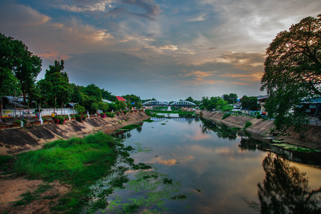 Raatchada Bridge,lampang,thailandの写真素材