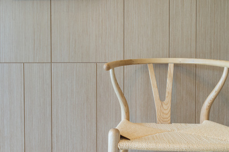 Teak Wood  brown texture background with chair.の写真素材