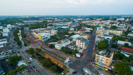 Lamphun, Thailand Dec,07,2016 : the Regional dancers in the annual celebration of Queen Chamdhevi Monument, Lanphun, Thailand.の写真素材