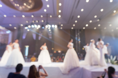 Fashion show Wedding fair out of focus,blur background.の写真素材
