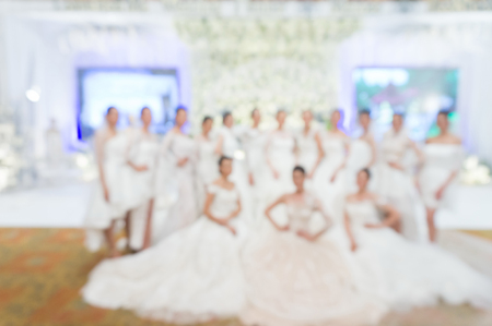 Fashion show Wedding fair out of focus,blur background.の写真素材