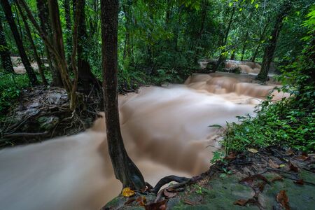 HuayRong waterfall  north in thailand,Phrae,Thailand.の写真素材