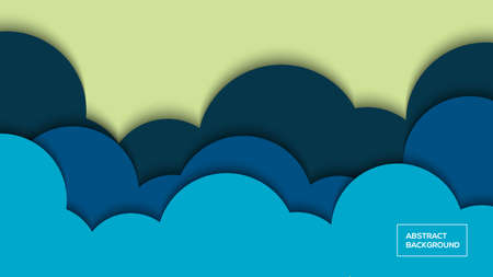 cloud color Circle paper cut abstract background vector illustration best for background, poster and...