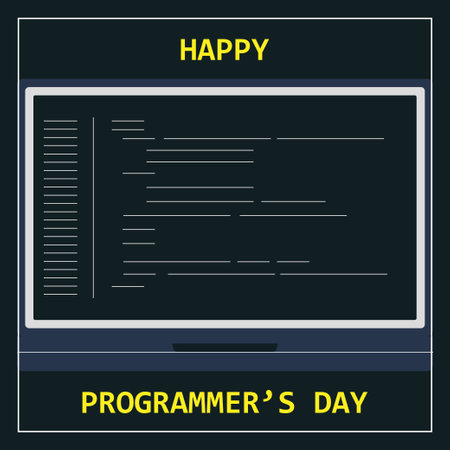 Happy Programmer's Day template background. vector illustration for web and printing isolatedのイラスト素材