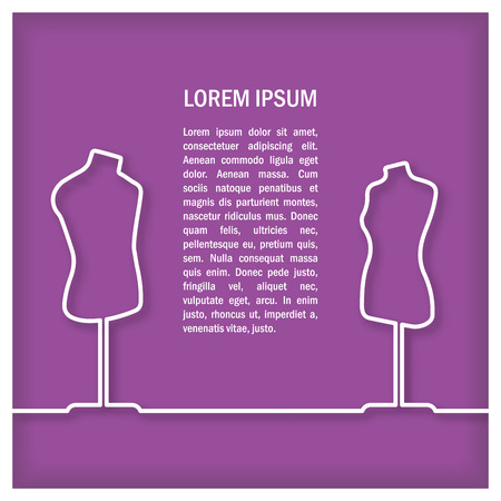 Tailor's dummy Templateのイラスト素材