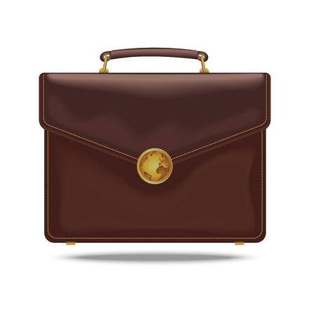 Briefcase with globeのイラスト素材