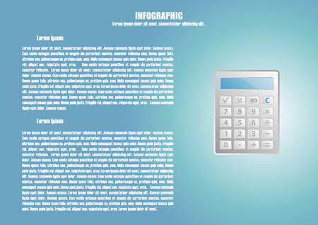 Infographic with calculate and text placeのイラスト素材