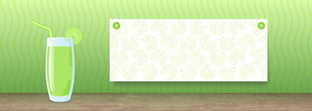 Juice Banner. Celeryのイラスト素材
