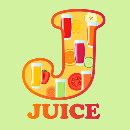 Juice. Print backgroundのイラスト素材