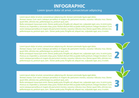 Infographic with 3 growing sproutsのイラスト素材