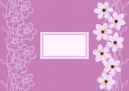 Background with abstract cherry blossom and text placeのイラスト素材