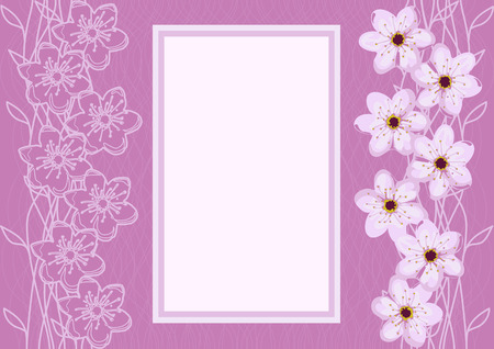 Background with abstract cherry blossom and text placeのイラスト素材