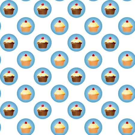 Seamless pattern with cakesのイラスト素材