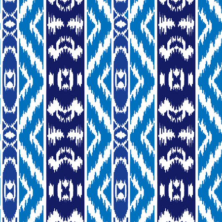 Ethnic striped blue seamless patternのイラスト素材