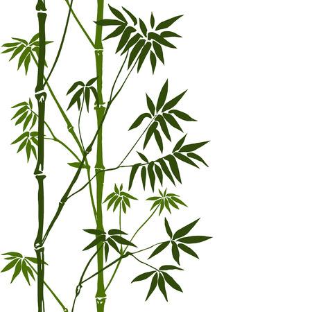Bamboo Seamless Vertical Borderのイラスト素材
