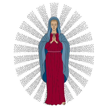Praying Virgin Maryのイラスト素材
