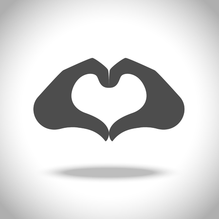 Heart from Hand Iconのイラスト素材