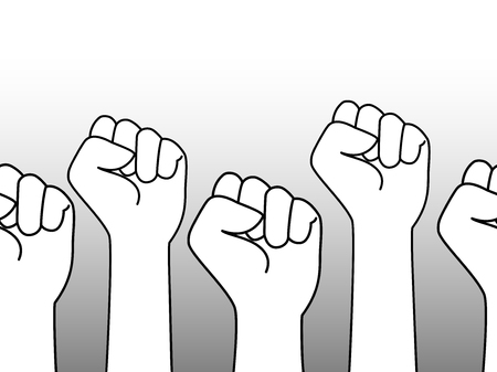 Protest Seamless Borderのイラスト素材