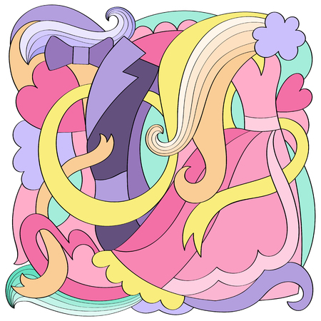 Abstract Wedding Colorful Patternのイラスト素材