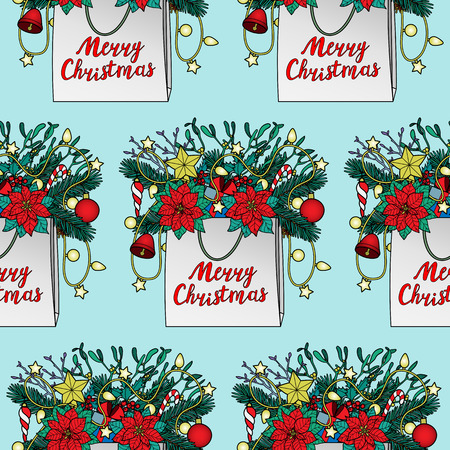 Merry Christmas Seamless Patternのイラスト素材