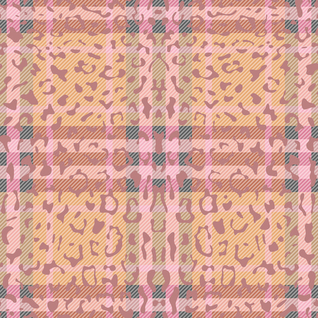 Striped Leopard Fashion Seamless Patternのイラスト素材