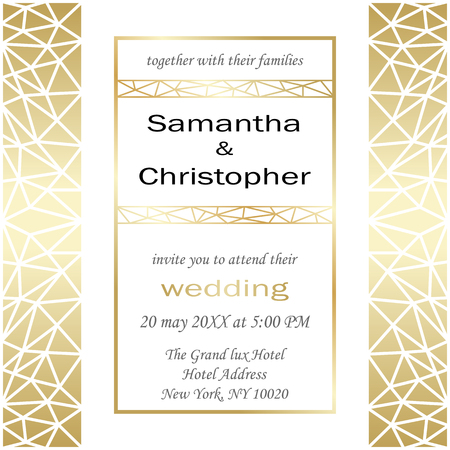 Wedding luxury invitation card vector illustration.のイラスト素材