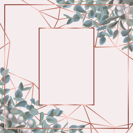 Template with Eucalyptusのイラスト素材