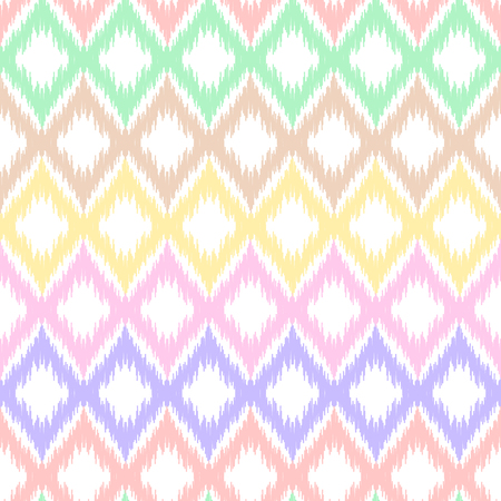 Boho Zig Zag Strip Pink Seamless Patternのイラスト素材