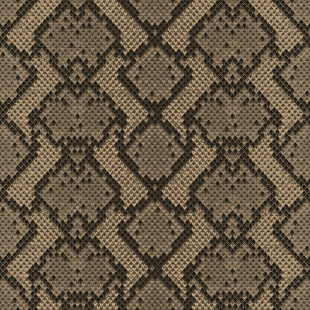 Snake skin beige and brown seamless pattern. Animal colorful repeat wallpaper for textile prints, backgrounds, wrapping.のイラスト素材