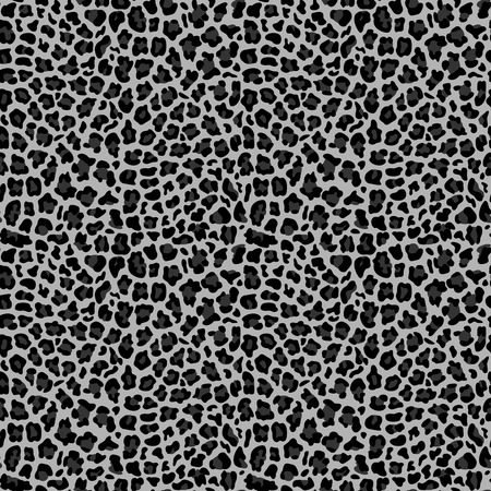 Gray and Black Leopard Fashion Seamless Patternのイラスト素材