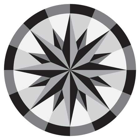 Compass masaic sign. Windrose pattern for background, wallpaper, textile print and tile.のイラスト素材