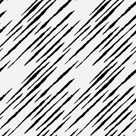 Ethnic black and white diagonal striped seamless pattern. Boho abstract line repeat textile print isolated on white background. Folk fashion tie dye hand made effect wallpaper.のイラスト素材