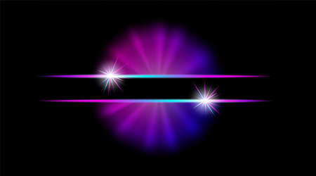 Abstract neon web banner. Vector futuristic templateのイラスト素材