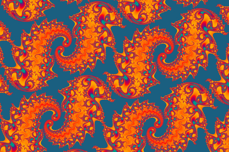 Paisley pattern with blue backgroundの写真素材