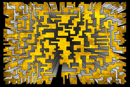 Abstract graphic with perspectiveの写真素材