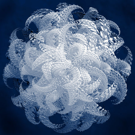 Fractal graphic in the shape of a starの写真素材