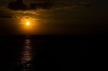 Early morning sun on Bali in Indonesiaの写真素材