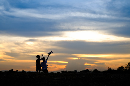 Brother and sisterの写真素材