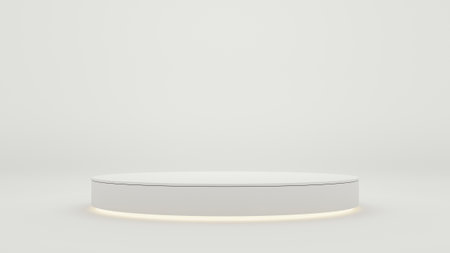 White luxury podium for product display - 3D renderの写真素材