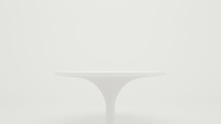 white luxury podium stand for product display - 3D renderの写真素材