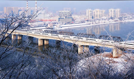 Changhui high-speed rail, the most beautiful high-speed rail in Northeast Chinaの写真素材