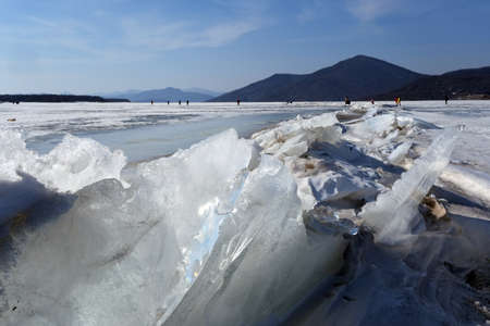 Winter Scenery of Songhua Lakeの写真素材