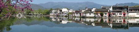 Village in the painting, Hongcunのeditorial素材
