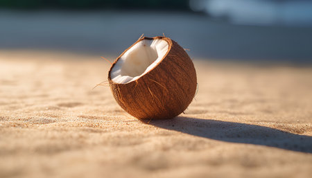 Coconut on the beach. Selective focus. nature.の素材