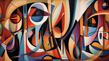 abstract colorful background with curved lines and waves. 3d illustrationの素材
