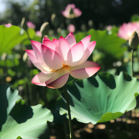 Lotus flower and Lotus flower plants in the pond,The beauty of the lotus flower.の素材