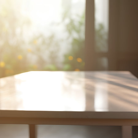 Table Top And Blur Interior of the Background for Your Project.の素材